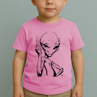 Alien With Middle Finger Toddler T-Shirt