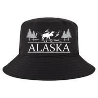 Alaskan Wilderness Moose Glacier Mountains Nature Alaska Cool Comfort Performance Bucket Hat