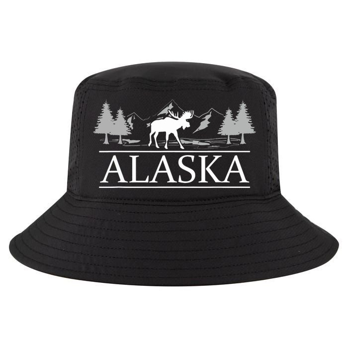 Alaskan Wilderness Moose Glacier Mountains Nature Alaska Cool Comfort Performance Bucket Hat