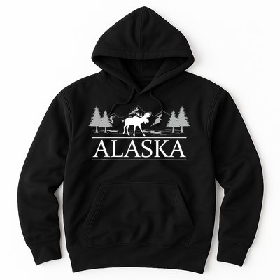 Alaskan Wilderness Moose Glacier Mountains Nature Alaska Hoodie