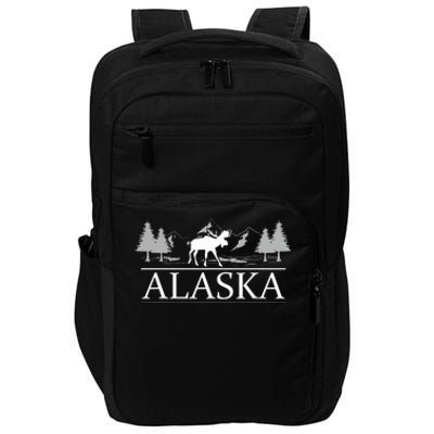 Alaskan Wilderness Moose Glacier Mountains Nature Alaska Impact Tech Backpack