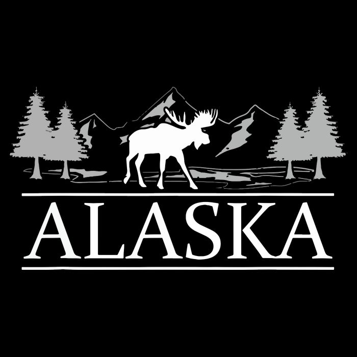 Alaskan Wilderness Moose Glacier Mountains Nature Alaska Button