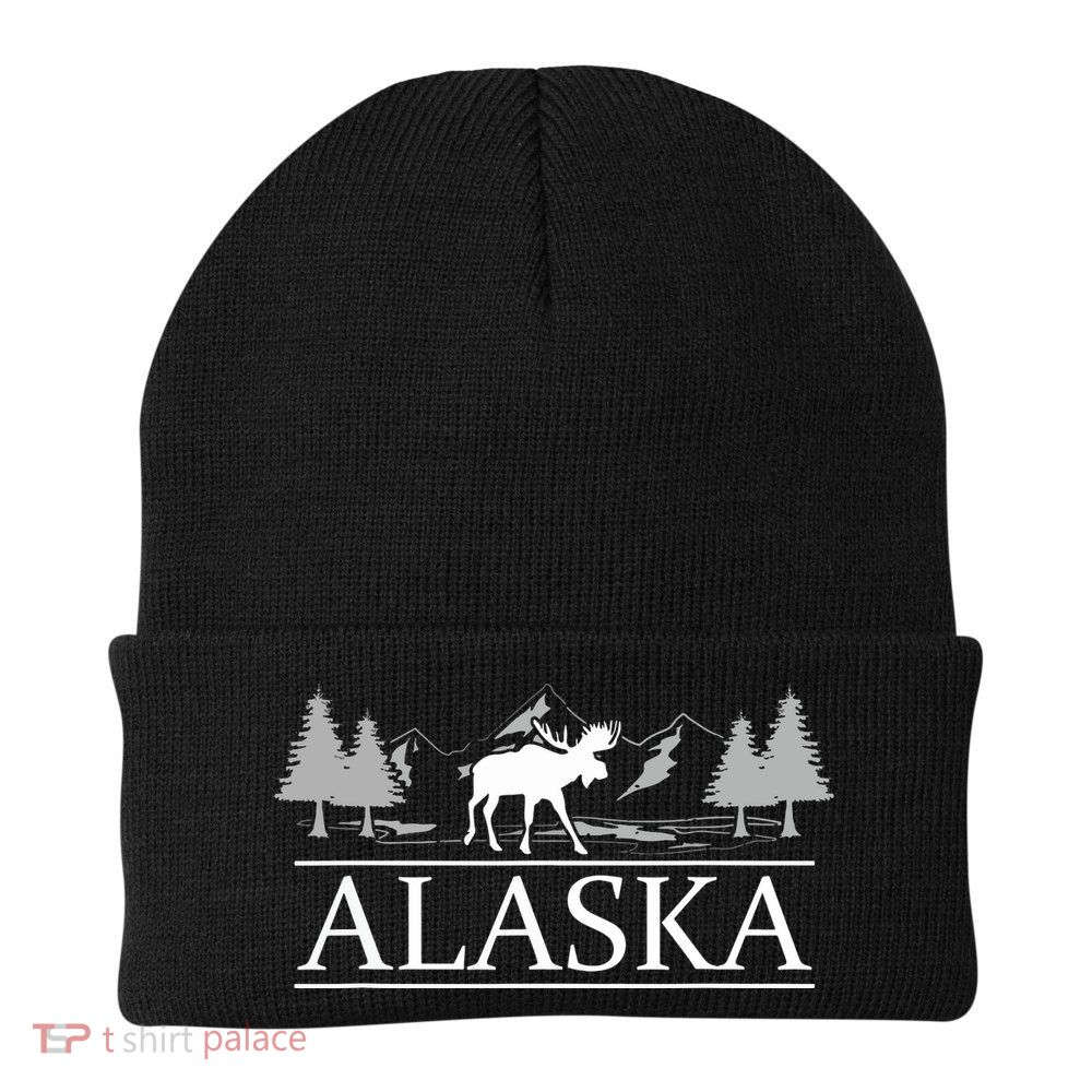 Alaskan Wilderness Moose Glacier Mountains Nature Alaska Beanie