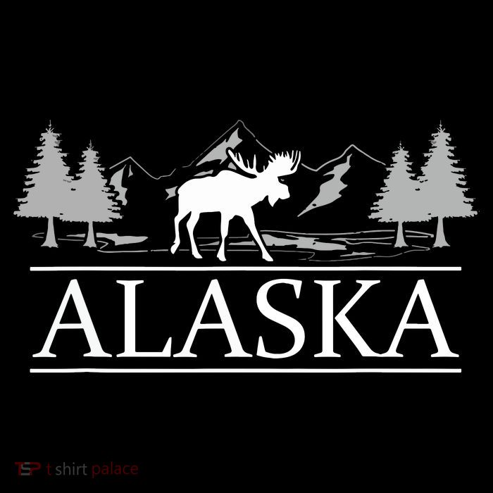 Alaskan Wilderness Moose Glacier Mountains Nature Alaska Youth Performance Sprint T-Shirt