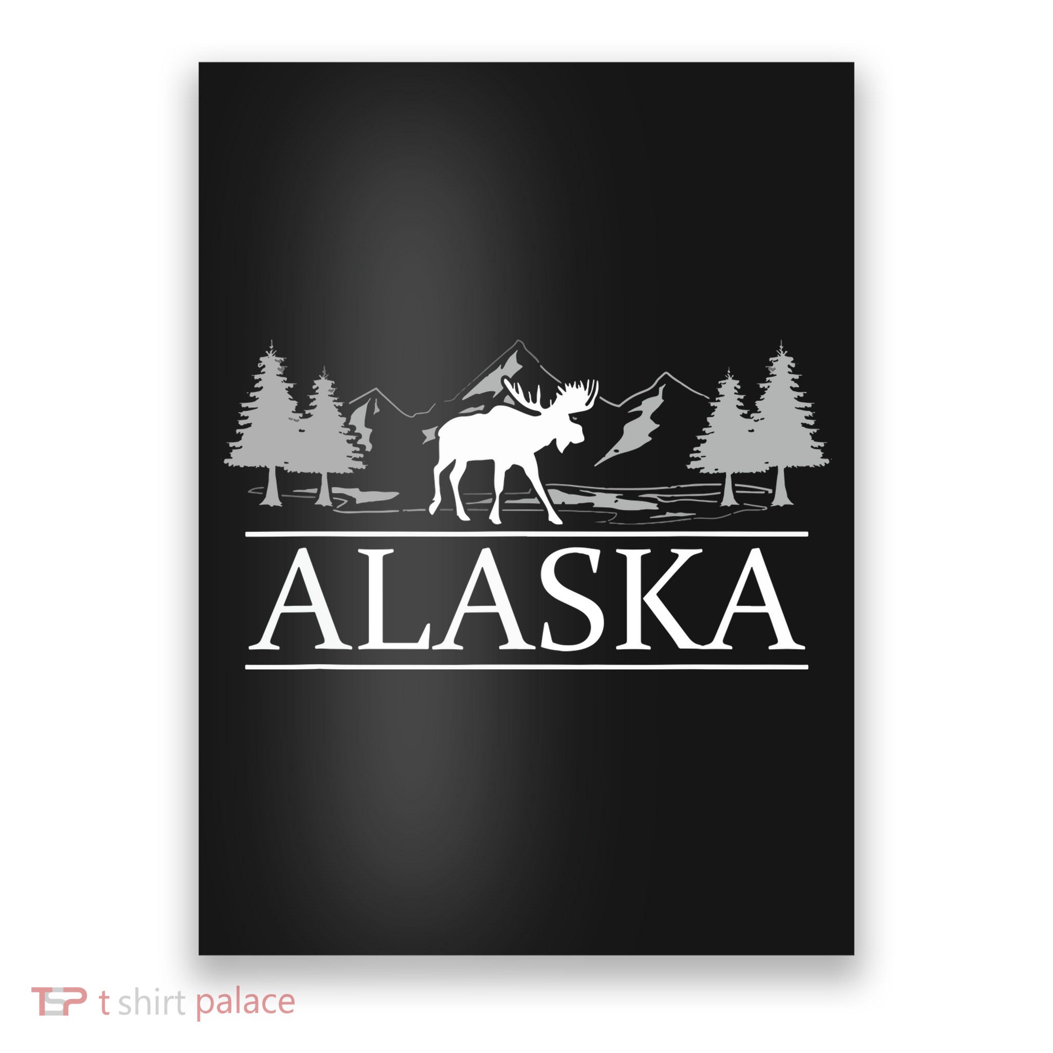 Alaskan Wilderness Moose Glacier Mountains Nature Alaska Poster