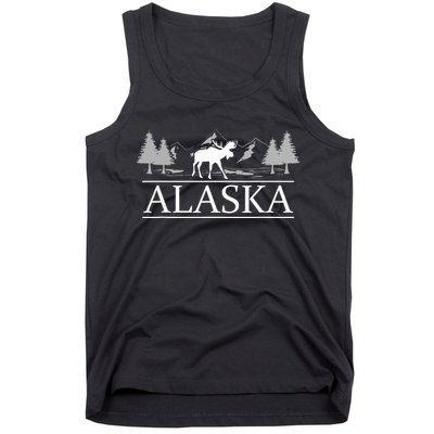 Alaskan Wilderness Moose Glacier Mountains Nature Alaska Tank Top