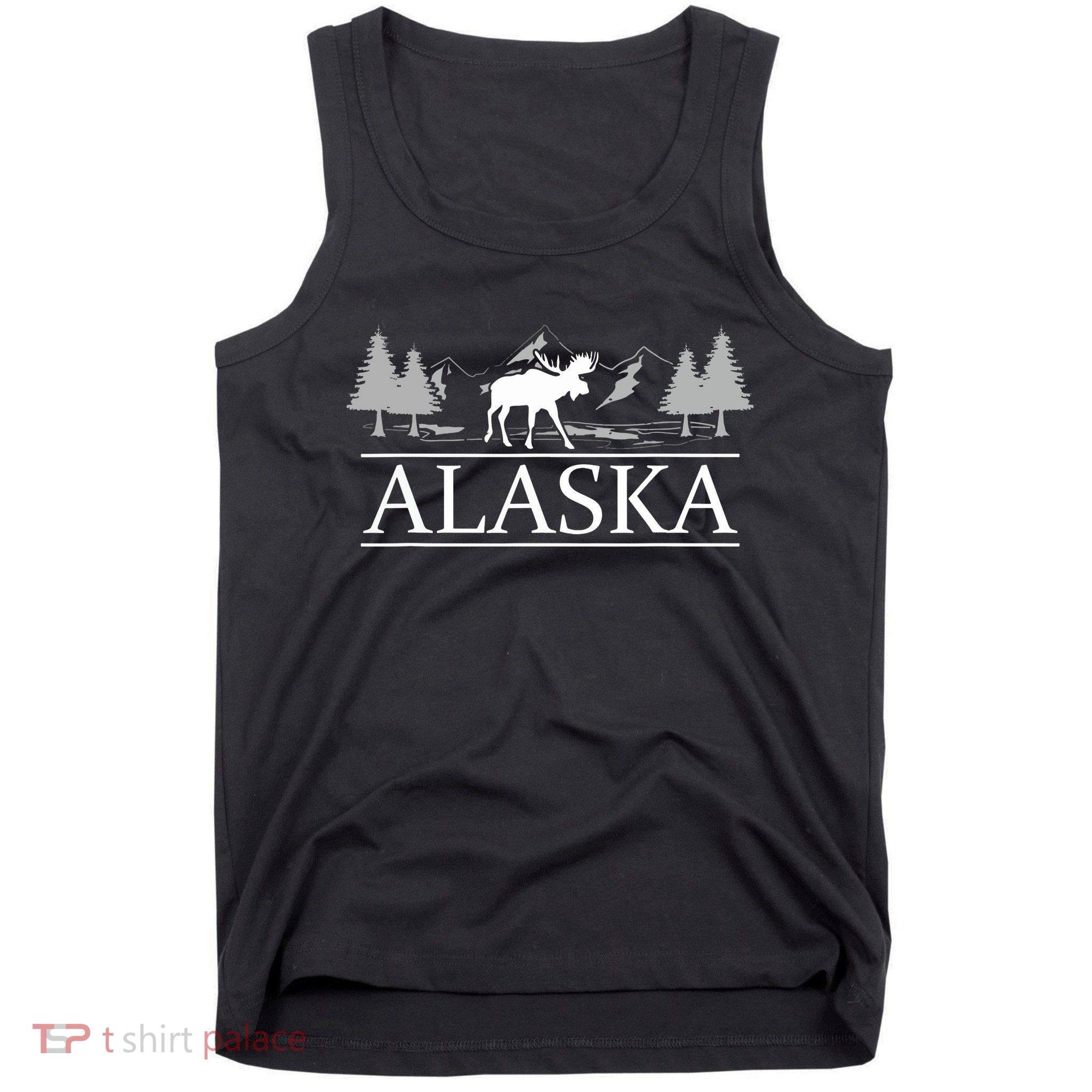 Alaskan Wilderness Moose Glacier Mountains Nature Alaska Tank Top