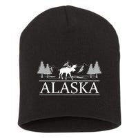 Alaskan Wilderness Moose Glacier Mountains Nature Alaska Short Acrylic Beanie