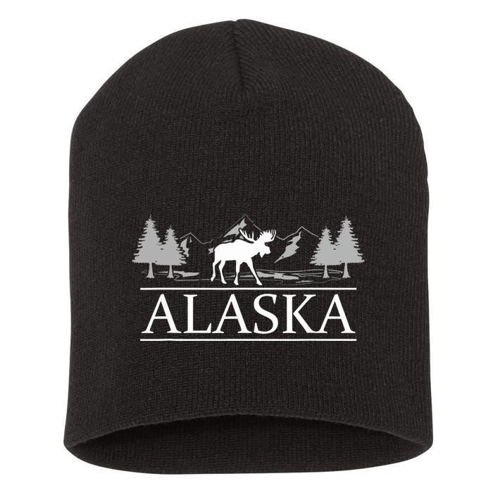 Alaskan Wilderness Moose Glacier Mountains Nature Alaska Short Acrylic Beanie