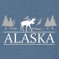 Alaskan Wilderness Moose Glacier Mountains Nature Alaska Garment-Dyed Sweatshirt