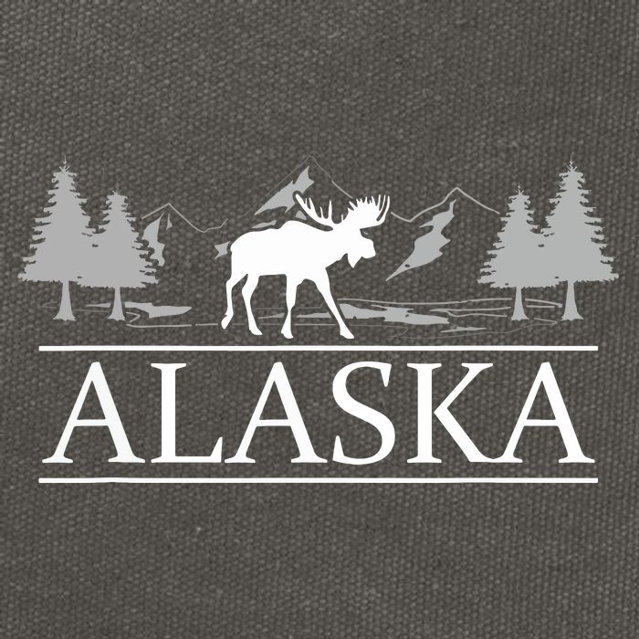 Alaskan Wilderness Moose Glacier Mountains Nature Alaska Cotton Canvas Backpack