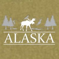 Alaskan Wilderness Moose Glacier Mountains Nature Alaska Garment-Dyed Women's Muscle Tee