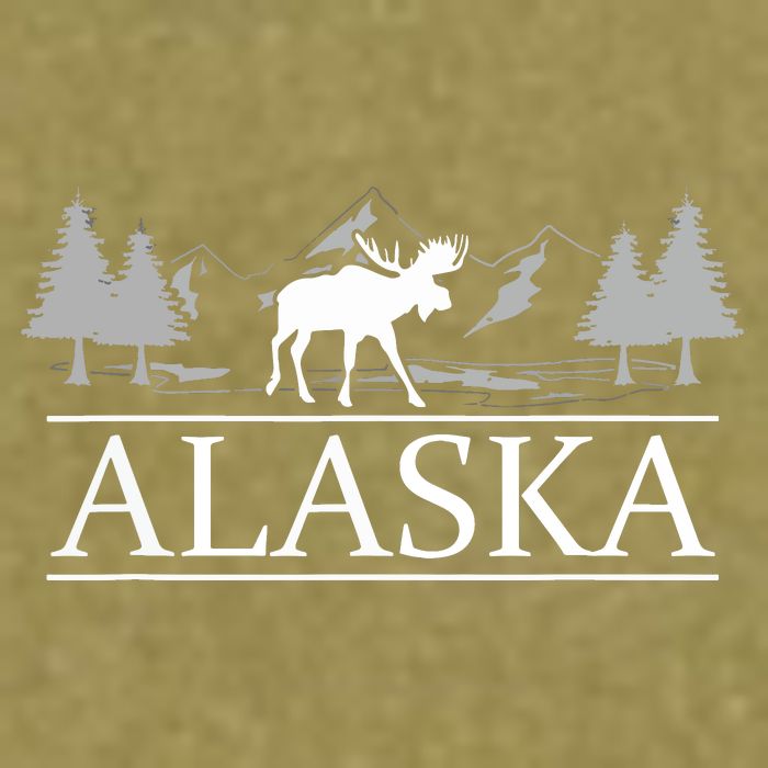 Alaskan Wilderness Moose Glacier Mountains Nature Alaska Garment-Dyed Women's Muscle Tee