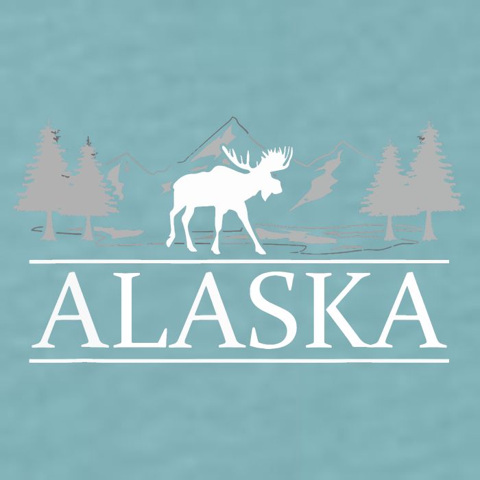 Alaskan Wilderness Moose Glacier Mountains Nature Alaska Sueded Cloud Jersey T-Shirt