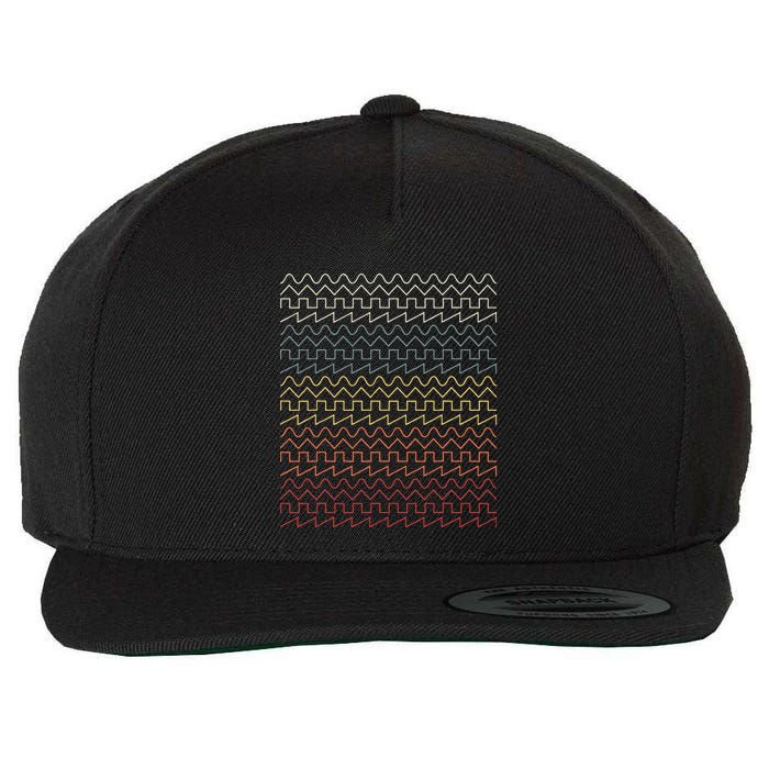 Analog Waveform Music Lover Wool Snapback Cap