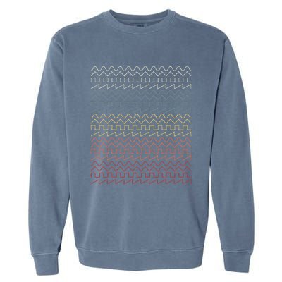 Analog Waveform Music Lover Garment-Dyed Sweatshirt