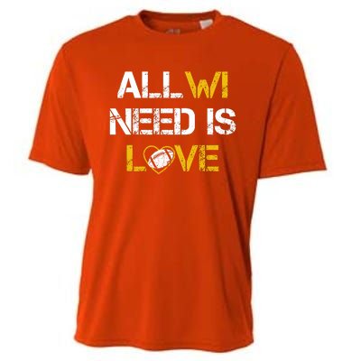 All Wi Need Is Love Green Bay Cooling Performance Crew T-Shirt