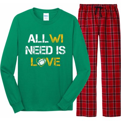 All Wi Need Is Love Green Bay Long Sleeve Pajama Set