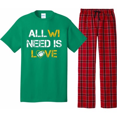 All Wi Need Is Love Green Bay Pajama Set