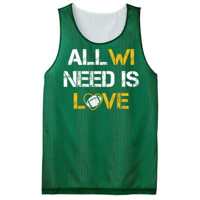 All Wi Need Is Love Green Bay Mesh Reversible Basketball Jersey Tank