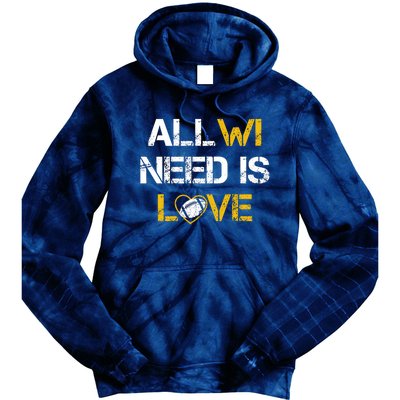 All Wi Need Is Love Green Bay Tie Dye Hoodie