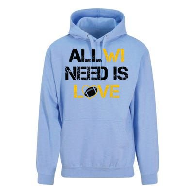 All Wi Need Is Love Green Bay Unisex Surf Hoodie