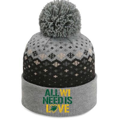 All WI Need Is Love Green Bay The Baniff Cuffed Pom Beanie