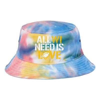 All WI Need Is Love Green Bay Tie Dye Newport Bucket Hat