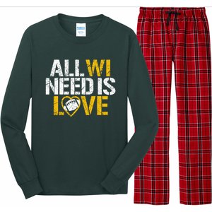 All WI Need Is Love Green Bay Long Sleeve Pajama Set