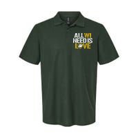 All WI Need Is Love Green Bay Softstyle Adult Sport Polo