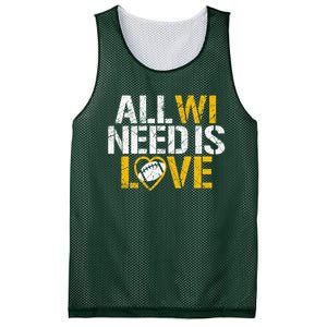 All WI Need Is Love Green Bay Mesh Reversible Basketball Jersey Tank