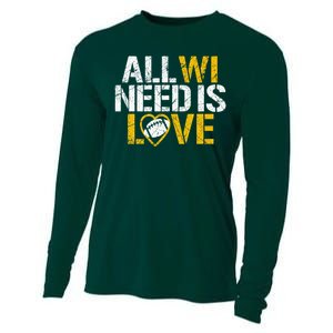 All WI Need Is Love Green Bay Cooling Performance Long Sleeve Crew