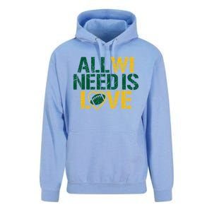 All WI Need Is Love Green Bay Unisex Surf Hoodie