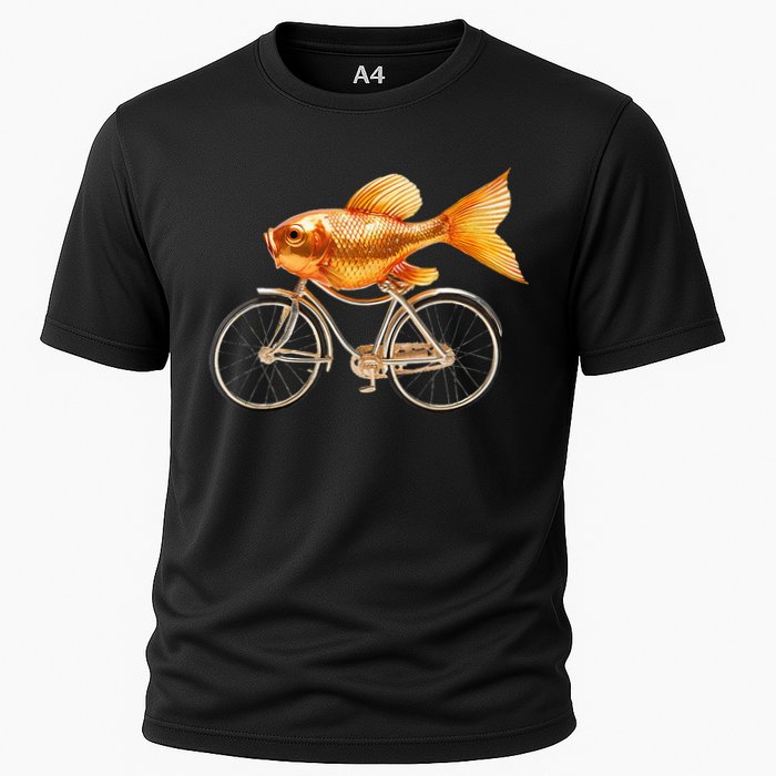 A Woman Needs A Man Like A Fish Needs A Bicycle Cooling Performance Crew T-Shirt