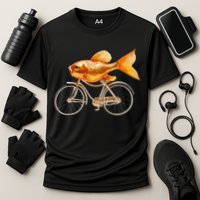A Woman Needs A Man Like A Fish Needs A Bicycle Cooling Performance Crew T-Shirt