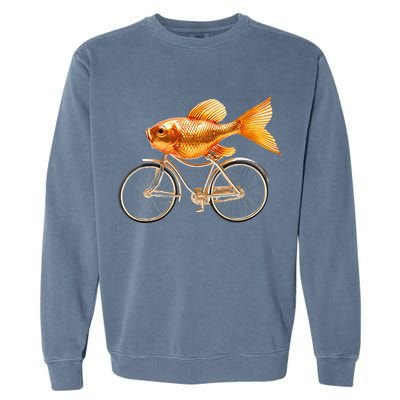 A Woman Needs A Man Like A Fish Needs A Bicycle Garment-Dyed Sweatshirt