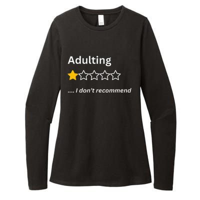 Adulting Would Not Recommend Funny One Star Adulting Womens CVC Long Sleeve Shirt