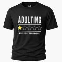 Adulting Would Not Recommend Funny Sayings One Star Adulting Cooling Performance Crew T-Shirt
