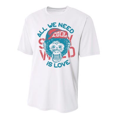 All We Need Is Love Performance Sprint T-Shirt