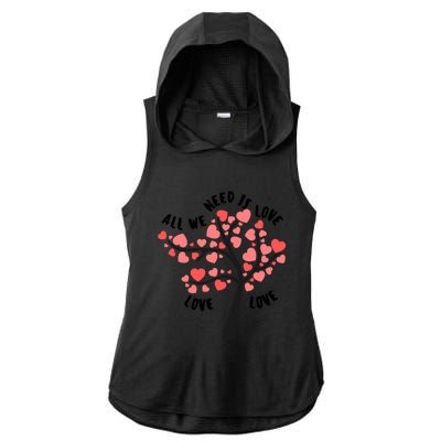 All We Need Is Love Hearts Tree Cute Rotic Valentines Day Funny Gift Ladies PosiCharge Tri-Blend Wicking Draft Hoodie Tank