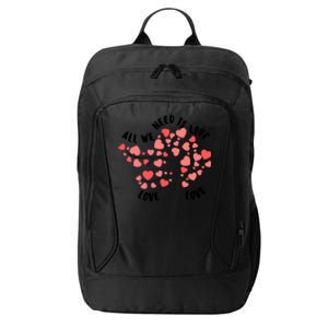 All We Need Is Love Hearts Tree Cute Rotic Valentines Day Funny Gift City Backpack