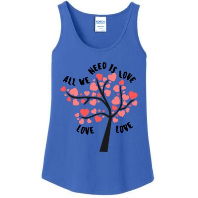 All We Need Is Love Hearts Tree Cute Rotic Valentines Day Funny Gift Ladies Essential Tank