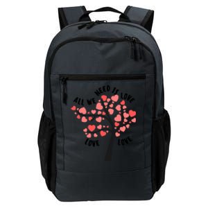 All We Need Is Love Hearts Tree Cute Rotic Valentines Day Funny Gift Daily Commute Backpack