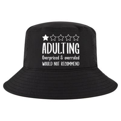 Adulting Would Not Recommend One Star Cool Comfort Performance Bucket Hat