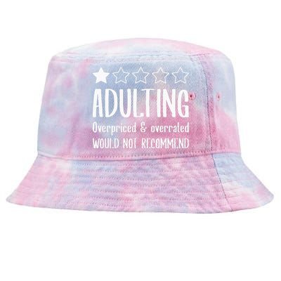 Adulting Would Not Recommend One Star Tie-Dyed Bucket Hat