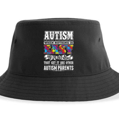 Autism When Nothing Is Easy Parents Puzzle Sustainable Bucket Hat