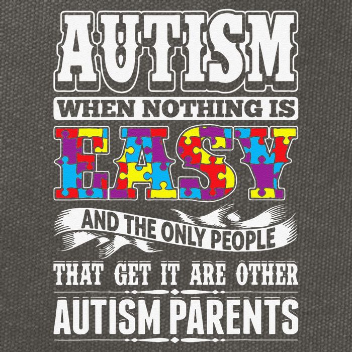 Autism When Nothing Is Easy Parents Puzzle Cotton Canvas Backpack