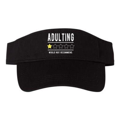Adulting Would Not Recommend Funny Sayings One Star Adulting Visor
