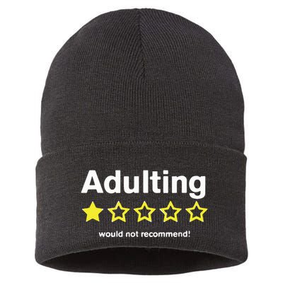 Adulting Would Not Recommend Sustainable Knit Beanie