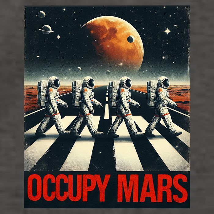 Astronauts Walking On Mars Occupy Mars Vector Backpack